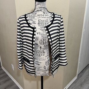 Striped Black and White Blazer